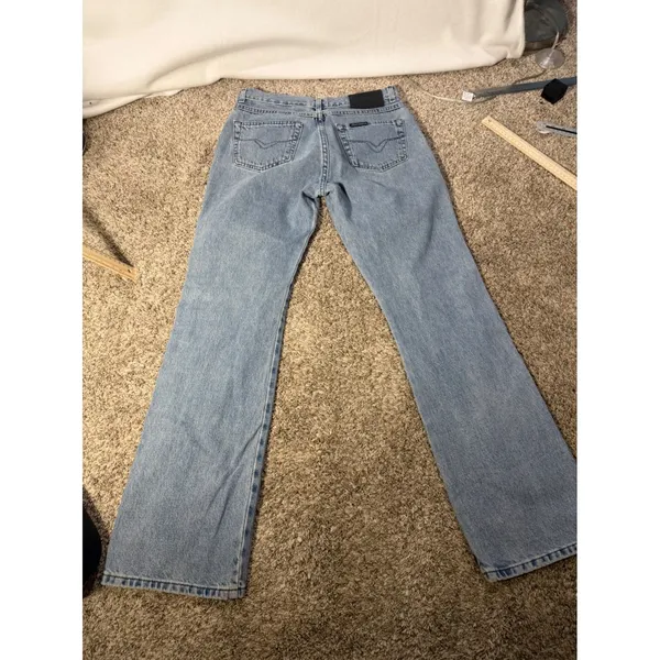 Harley Davidson Faded Glory Jeans Womens 10L Bootcut 100% Cotton Blue Denim - Image 8