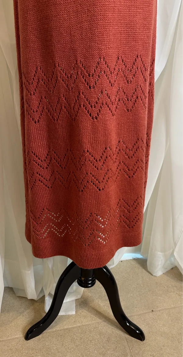 Handmade 2-piece Croqueted Rust Dress Suit - Image 5