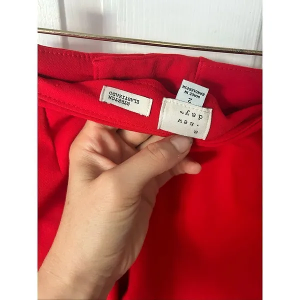 A New day red dress pants high rise size 2 stylish office wear - Image 5