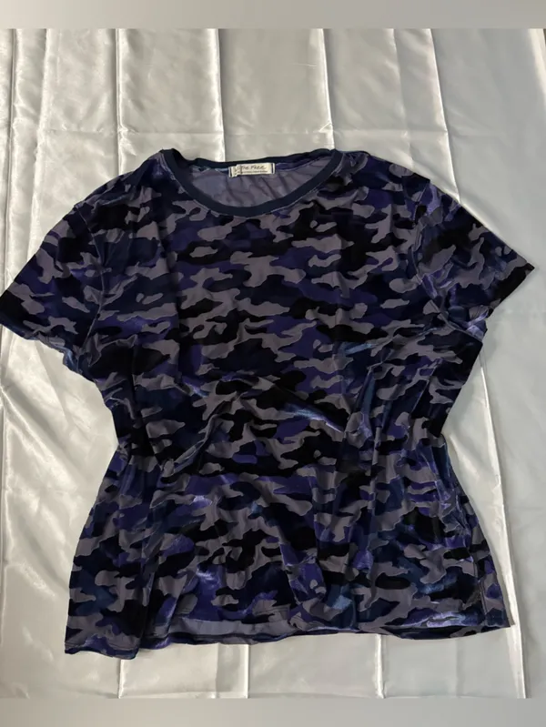 Free People We the Free velvet camouflage burnout t-shirt - Image 4