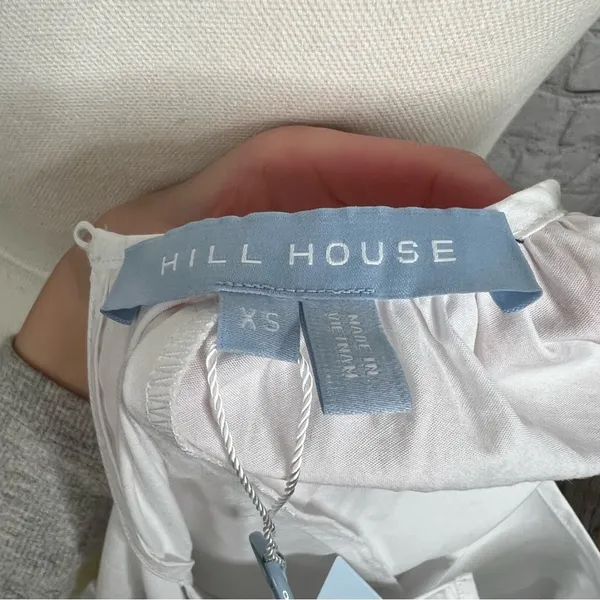 HILL HOUSE THE FRANCESCA Top High Low Keyhole Back‎ Short Puff Sleeve Size XS - Image 6