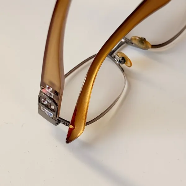 Christian Dior RARE Gold Baguette Jeweled CD3706 NLY 135 Eyeglasses Bella‎ Hadid - Image 6