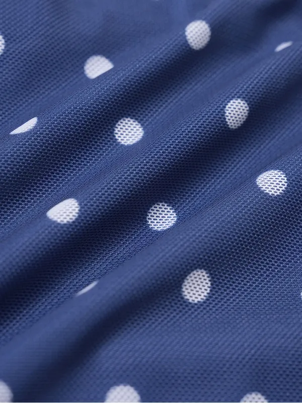 Samiol 3-piece Navy Polka Dot Halter Tankini Set with Ruffle Trim - Image 8