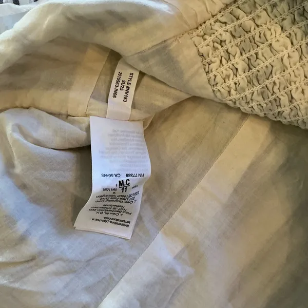 NWT Madewell Ruched Squareneck Tank in Linen-Cotton BROKEN ZIPPER - Image 9