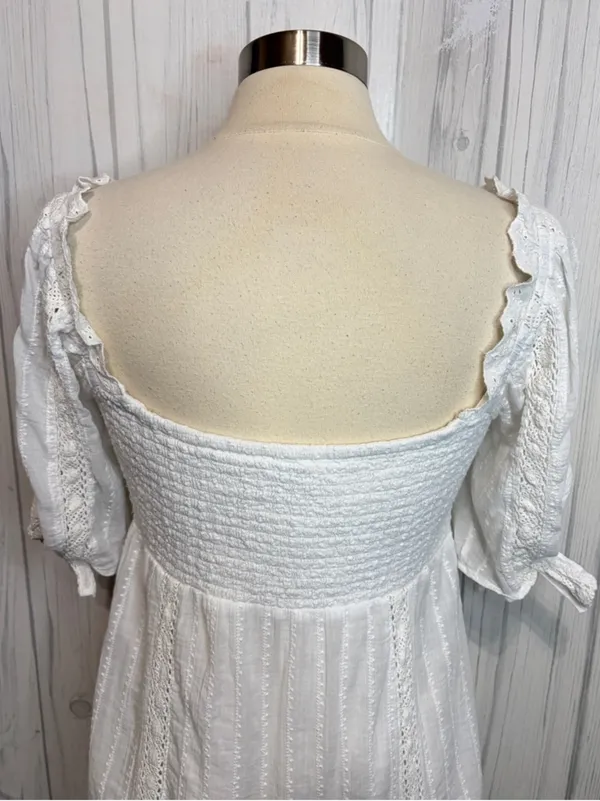 SHOW ME YOUR MUMU‎ Hartley Mini Dress Verona Lace White Off-the-Shoulder, Medium - Image 10