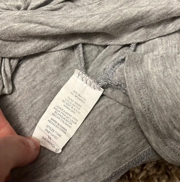 Ambiance Apparel Heather Grey Cropped Long Sleeve Top - Image 6