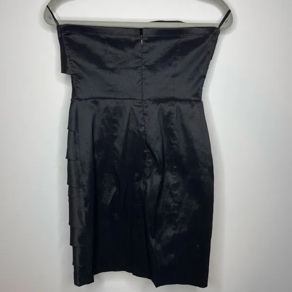 Pompous Girly- Black Strapless Dress w/Cross Pleating - Image 2