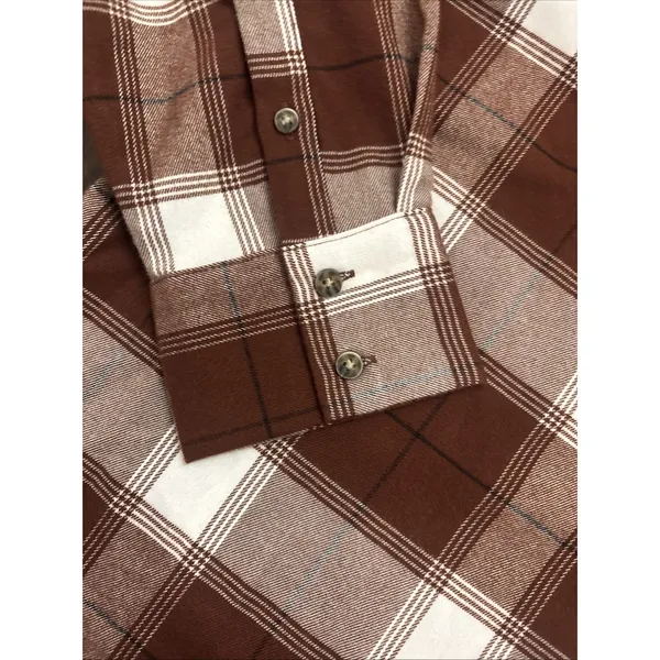 Abercrombie & Fitch Women Soft AF Oversized Flannel Shirt Plaid L Chore Ranch - Image 4