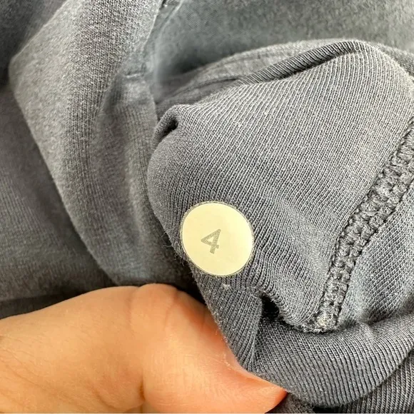 Lululemon Size 4 Navy‎ Blue Cotton Blend Hooded Full Zip Sweatshirt Loungewear - Image 3