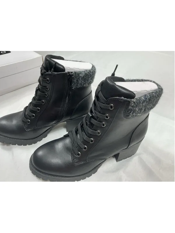 Womans New Bamboo Chief 18 Platform Ankle Boots Size 9 Black - Image 3