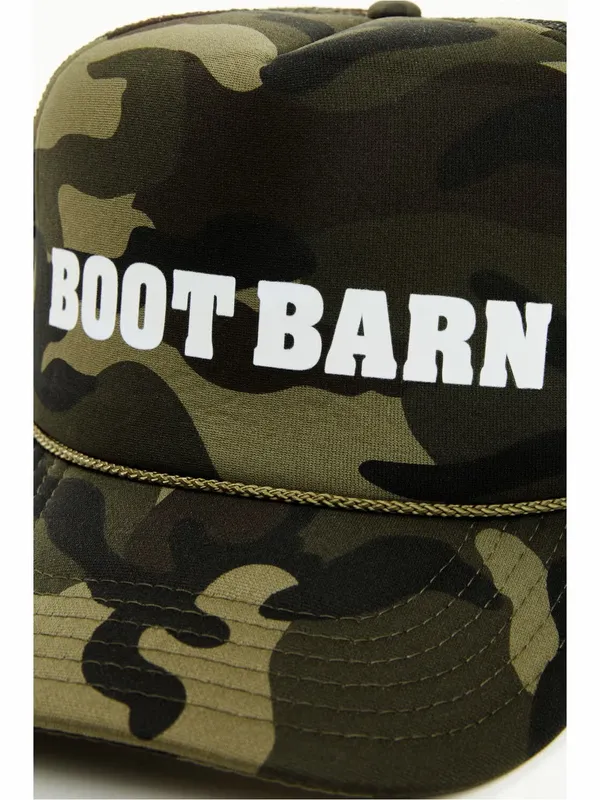 NEW BOOT BARN CAMO PRINT LOGO BALL CAP Green - Image 3