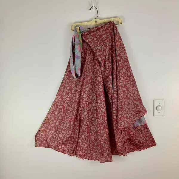 Reversible Maxi Wrap Skirt BINW400 Purple - Image 2
