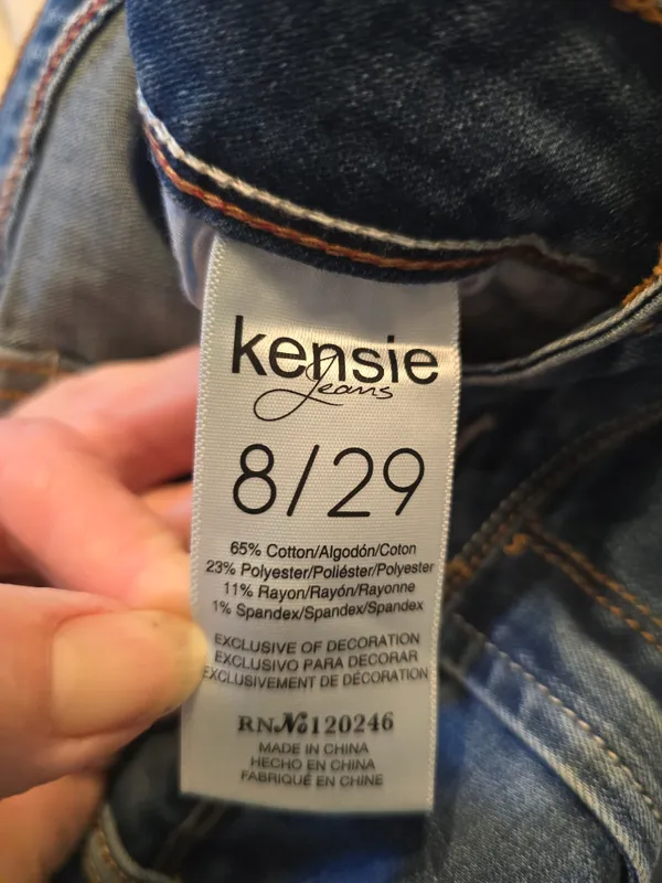 O Kensie Straight Leg Jeans in Medium Blue Size 8/29 - Image 3