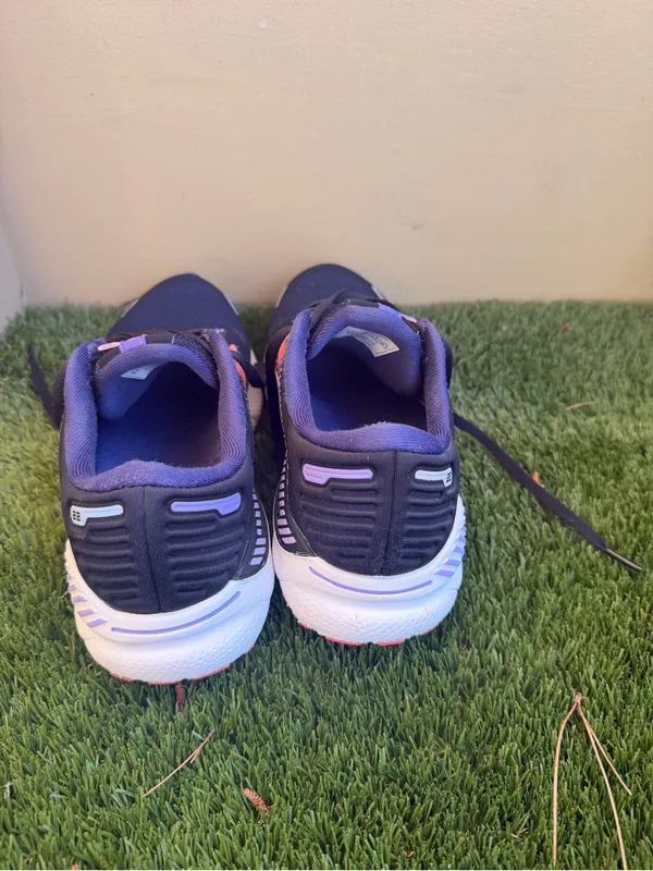 Brooks Women’s Adrenaline GTS Running Shoes - Navy with Pink Accents - Image 3