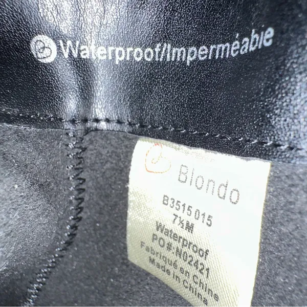 Blondo Flora Black Waterproof‎ Chelsea Ankle Boots Lug Sole 7.5M B3515 015 - Image 9