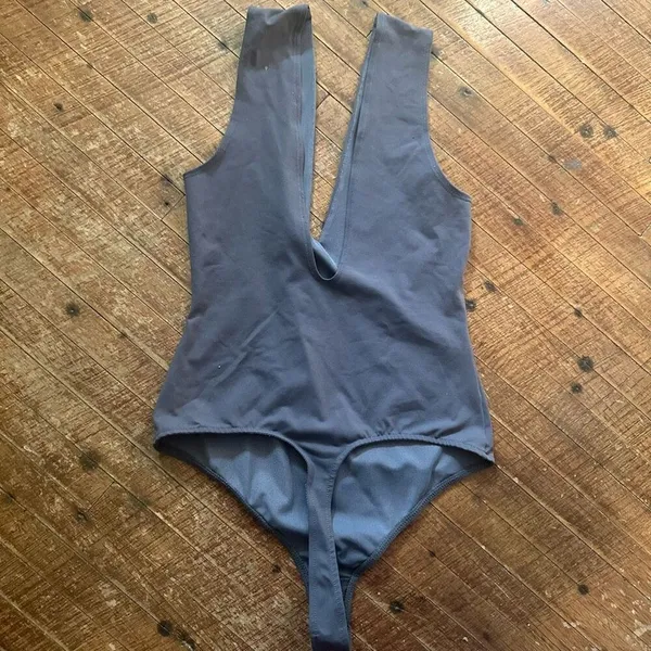 Free People Intimately Keep It Sleek S gray bodysuit - Image 3