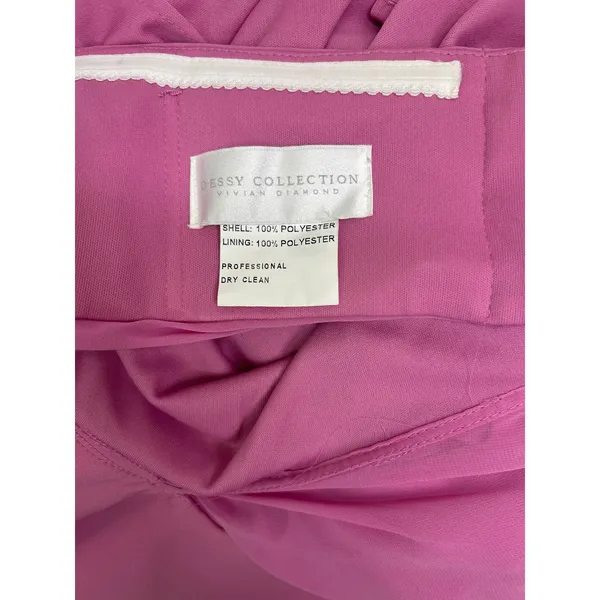 Dessy Collection Strapless Empire Waist Chiffon Gown in Orchid Pink Size 14 NWOT - Image 8
