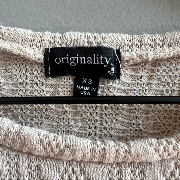 Originality Cable Knit Cropped Tank Top Sleeveless Shirt Size XS - Image 2