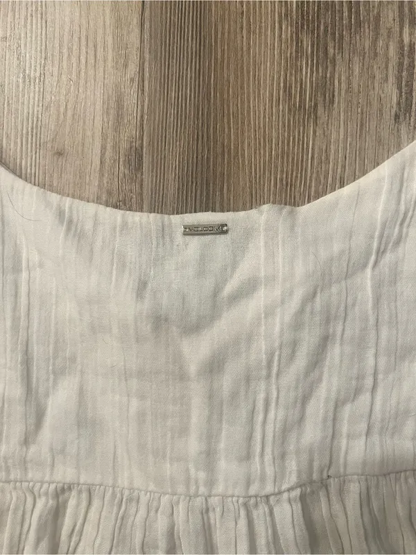 Volcom White Peasant Peplum Blouse - Image 5
