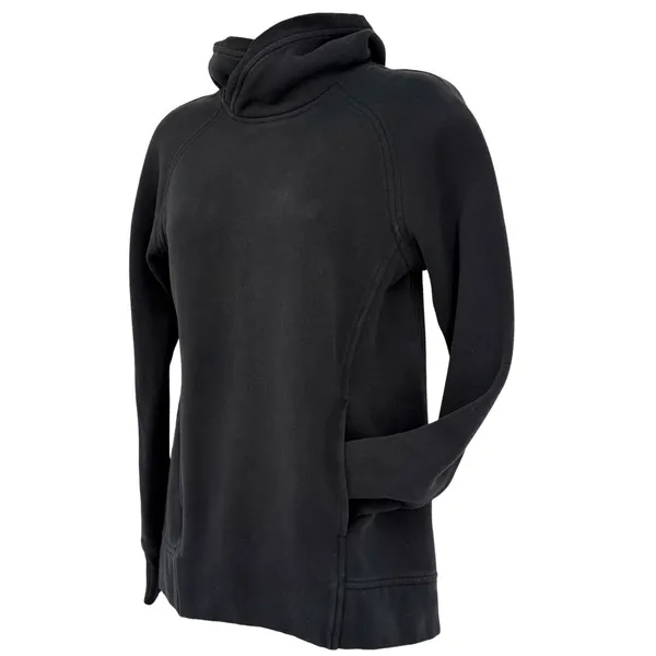 Lululemon Scuba Hoodie Women 2 Black Funnel Neck Pullover Fleece Pockets‎ - Image 2