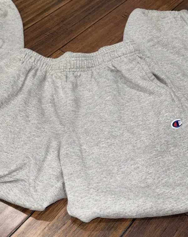 Champion Light Gray Fleece Jogger Sweatpants - Image 10