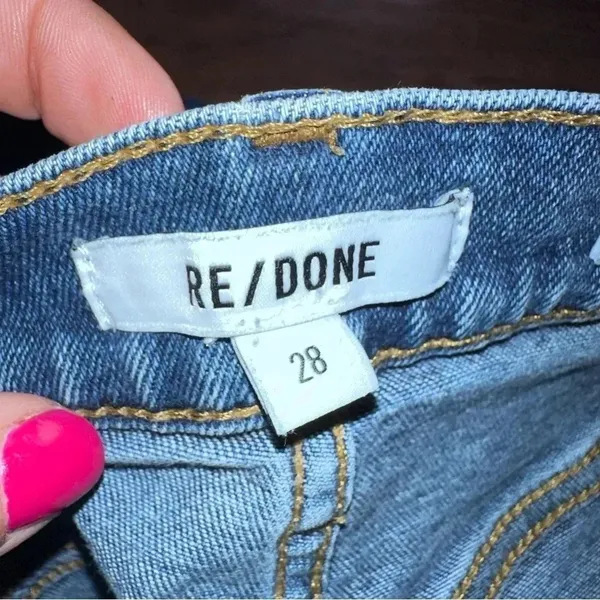 RE/DONE 90’s High Rise Ankle Crop Denim Jeans Button Fly size 28‎ - Image 4