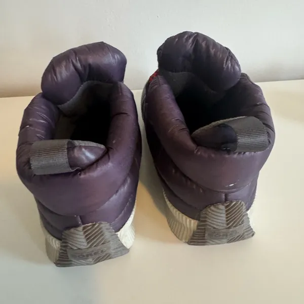 Sorel Free People Snow Boots Women Out N About Puffy Lace Dark Plum 9 - Image 7