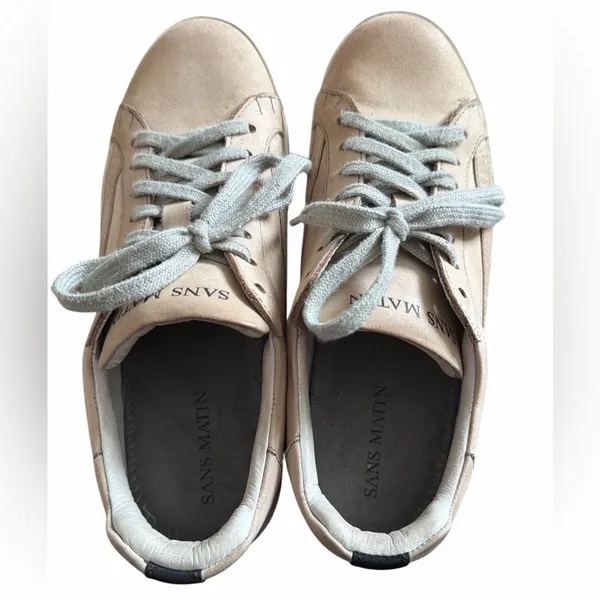 Women’s Olympus Low Top Sneakers Desert Sand Nubuck Leather - Image 8