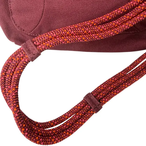 KAVU Keeper Crossbody Bag Maroon Small Canvas‎ Rope Strap Gorpcore Hiking Pouch - Image 8
