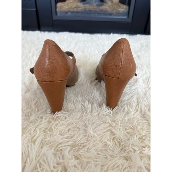 Gianni Bini Brown‎ Suede Leather Block Heel Mary Jane Pumps Size 8.5M - Image 5