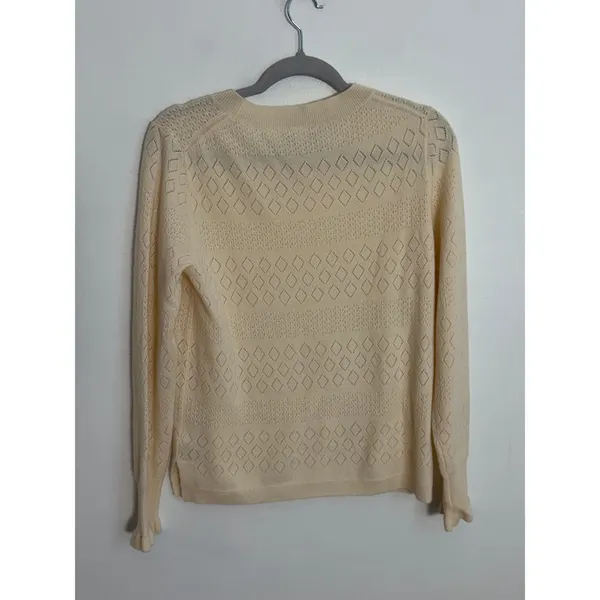 J. Crew Cashmere Cream Sweater‎ size medium - Image 3