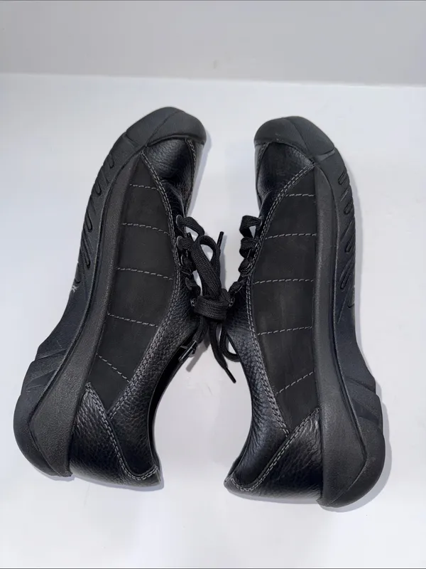 Keen Men's Black Leather Lace-Up Casual Sneakers - Image 10