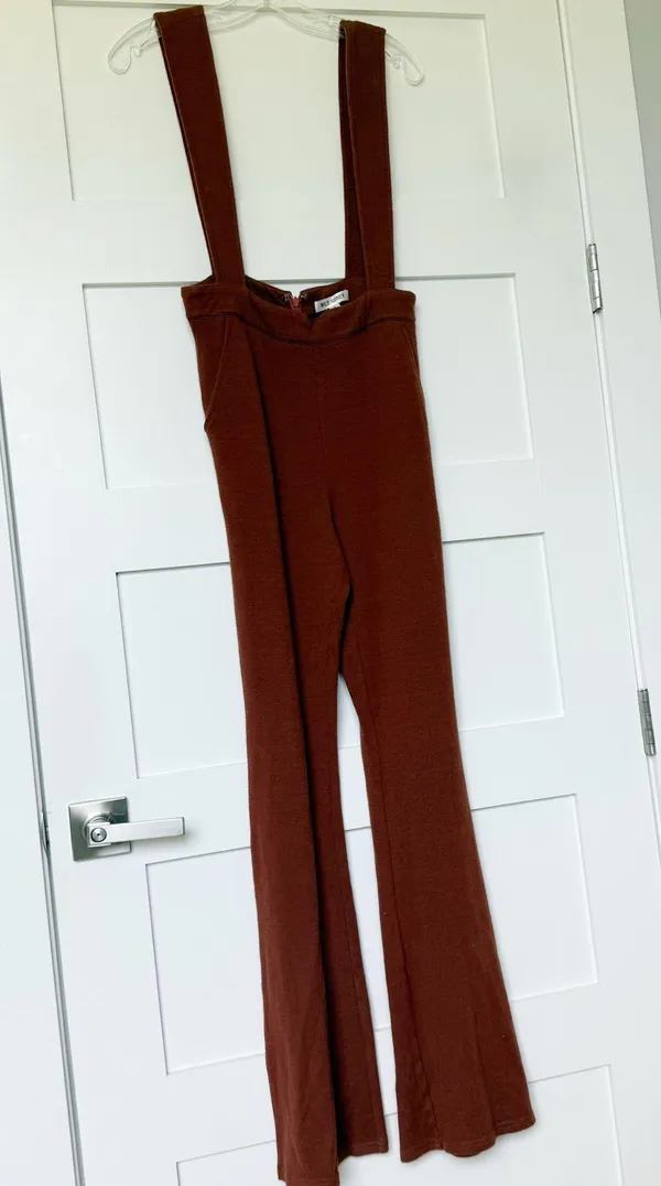 Wild Honey Rust Overall Jumpsuit - Image 2