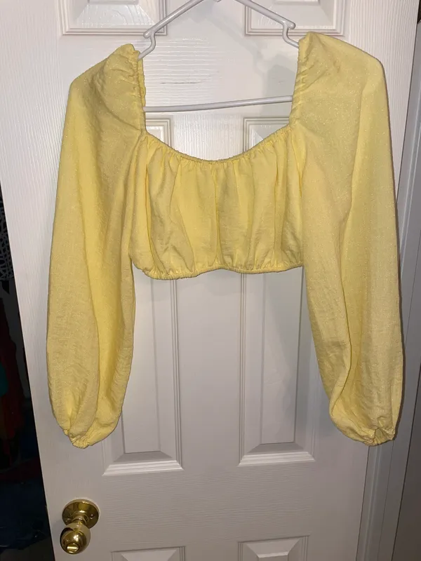 TJ Maxx Yellow Two Piece Skirt Set - Image 2