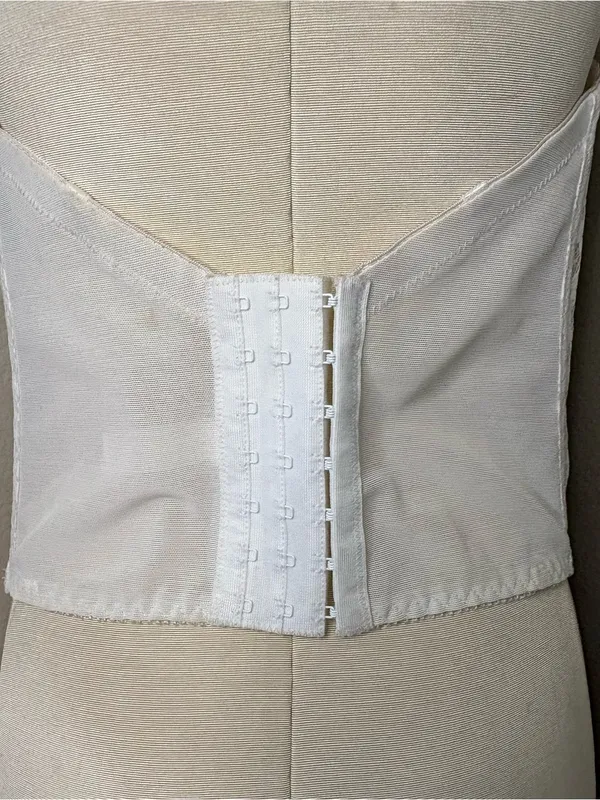 Fredrick’s of Hollywood coquette White Lace Strapless Bustier Corset Top vintage - Image 3