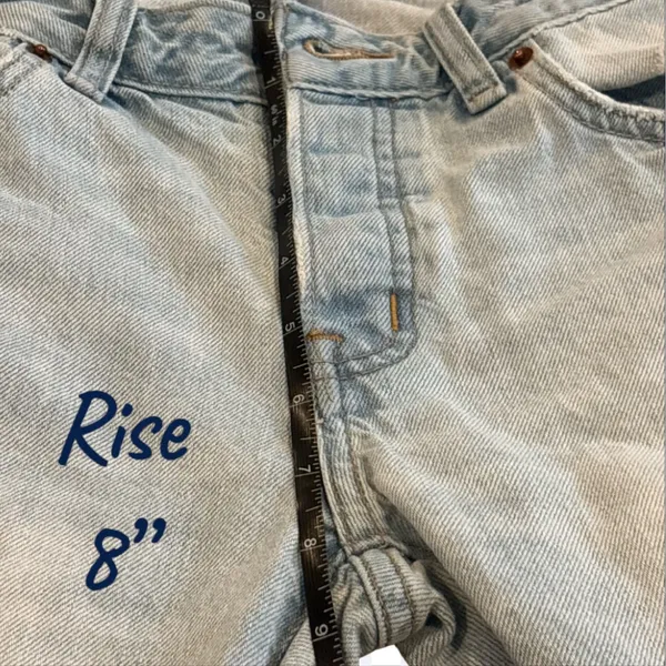 ABERCROMBIE & FITCH Women’s Ames Low Rise Slim Boyfriend Denim Shorts 00R/24 - Image 8