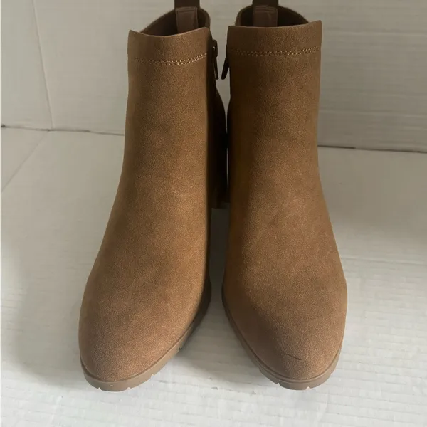 NEW LifeStride‎ Maggie Ankle Bootie Brown block heel boots size 10 - Image 5