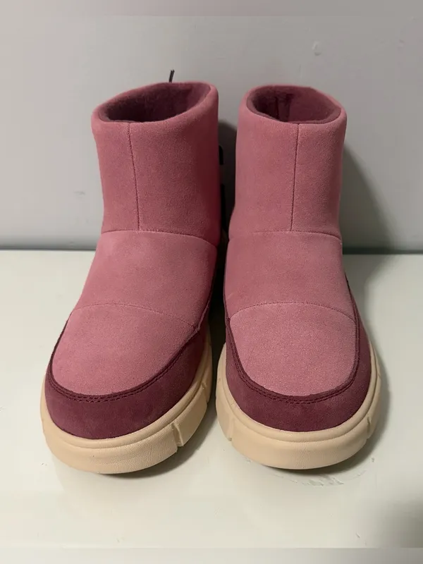 Sorel Pink Two-Tone Suede Waterproof Ankle Booties - Image 2