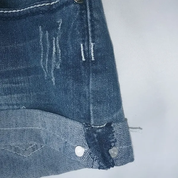 Vanity 32x2 Dark Wash Rivet Stitched Flap Pocket Jeans Short Shorts - Image 8