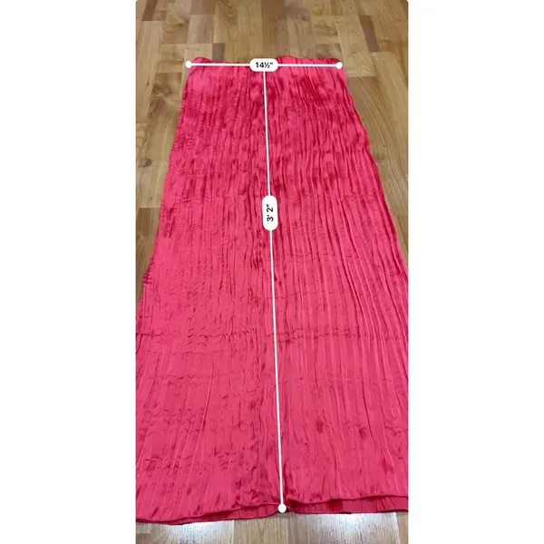 A New Day Women's Textured Crinkle Satin Midi Skirt Coral S NWT - Image 5
