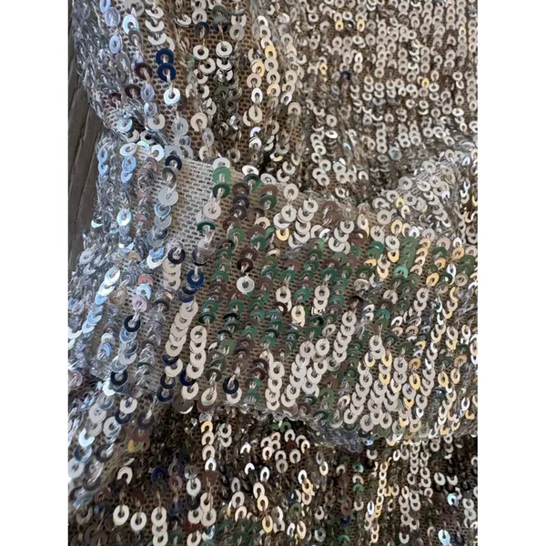 Show Me Your Mumu Sequin Accented Dress in Beige and Silver - Image 3
