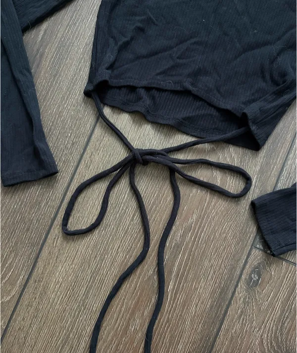 Abercrombie Long Sleeve Top Black - Image 2