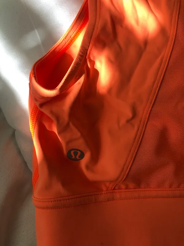 Lululemon Neon Orange Cropped Tank - Image 4