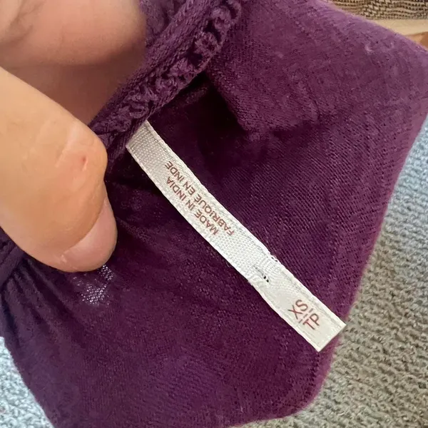 Free People Purple Boho top Embellished - Image 3