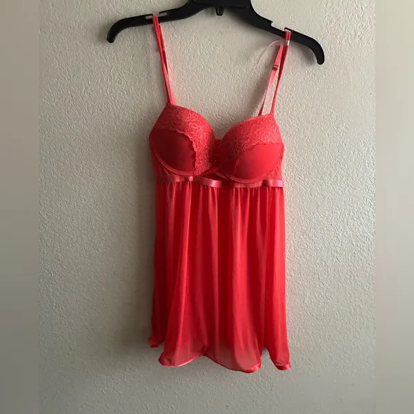 🆕 Daisy Fuentes Sexy Rose Lingerie Babydoll S🆕 - Image 3