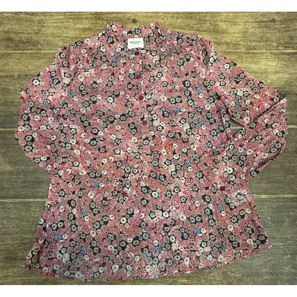 Isabel Marant Étoile Salika printed cotton voile blouse Size 34 US XS Popover - Image 4