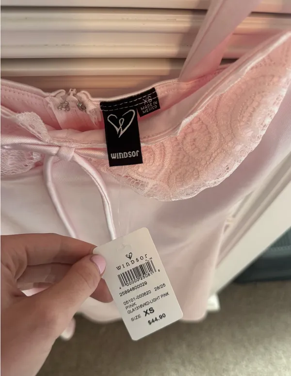 Windsor Pink Silk Mini Dress - Image 3