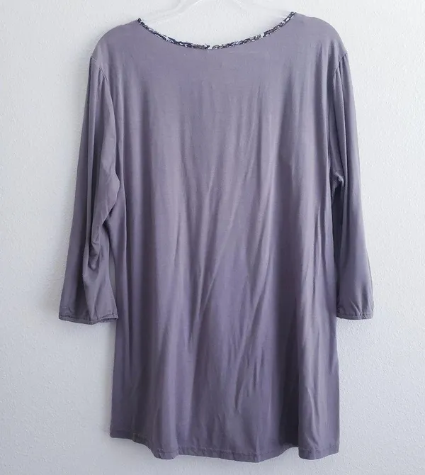 BKE Boutique Beaded 3/4 Sleeve Blouse - Image 4