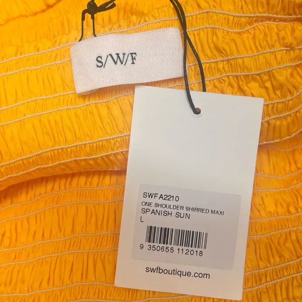 SWF One Shoulder‎ Shirred Maxi Dress size large NWT - Image 5