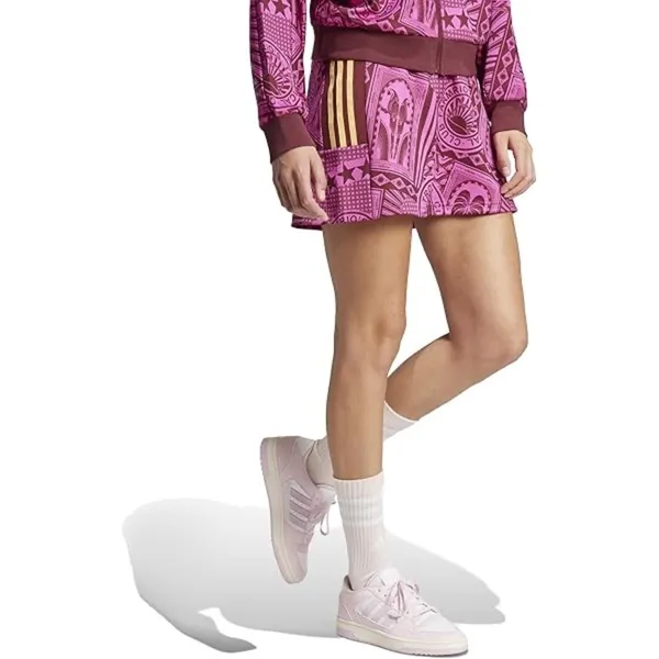 NWT Farm Rio Adidas Skirt Tropical Club Pink Fuchsia Magenta Graphic Print - Image 4